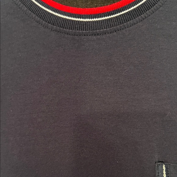 Ben Sherman Men’s Navy Tee with Red Accents - Picture 2 of 8